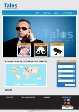Web-Design von Chaitanya S. für Talos International Services | Design: #7871605