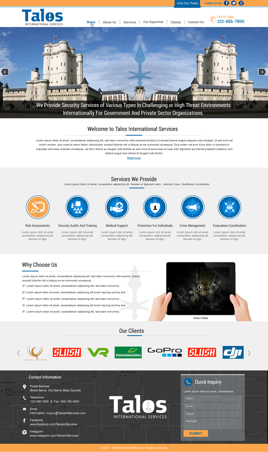 Web-Design von harmi_199 für Talos International Services | Design #7877388