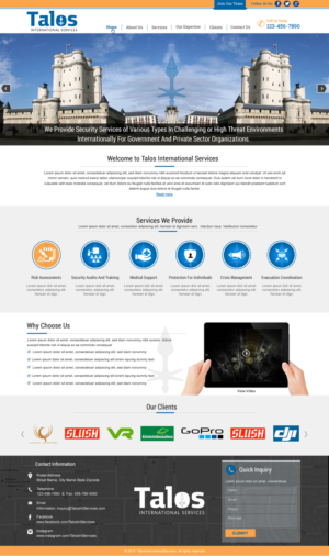 Web-Design von harmi_199 für Talos International Services | Design: #7877388