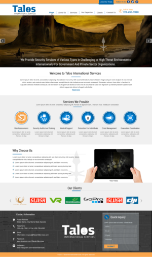 Web-Design von harmi_199 für Talos International Services | Design: #7877389