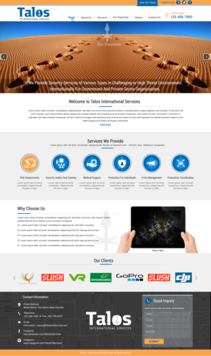 Web-Design von harmi_199 für Talos International Services | Design: #7877390