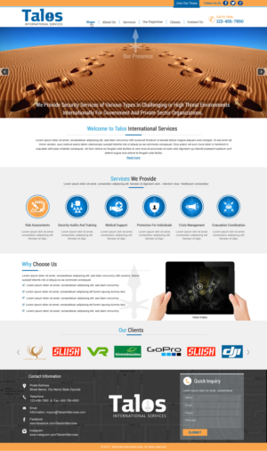 Web Design par harmi_199 pour Talos International Services | Design : #7877391