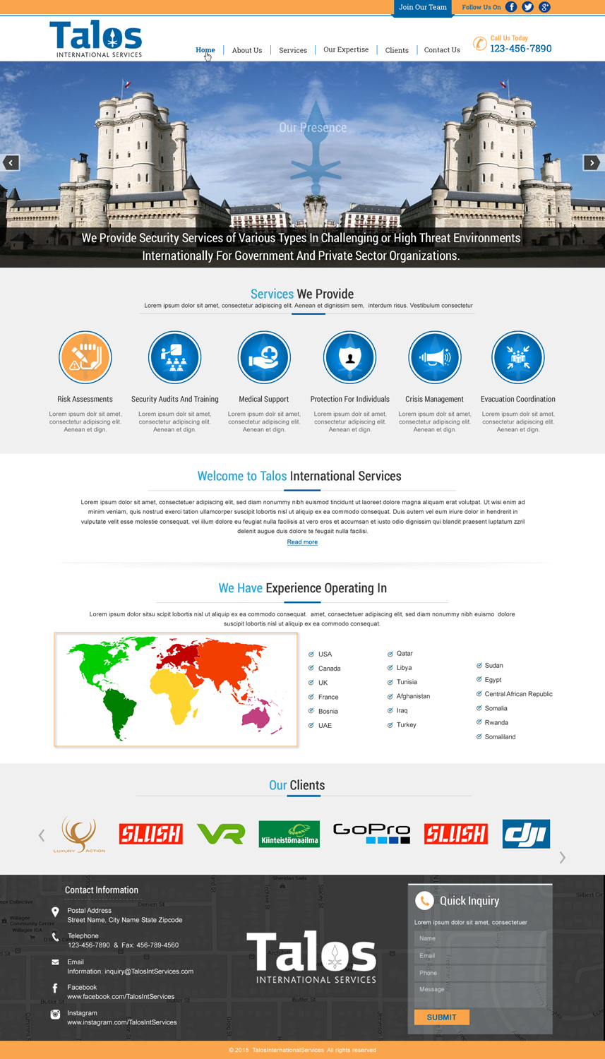Web-Design von harmi_199 für Talos International Services | Design #7877896
