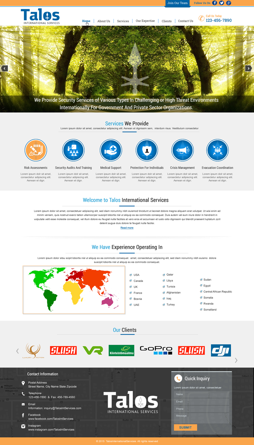 Web Design by harmi_199 for Talos International Services | Design #7877897