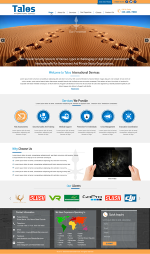 Web-Design von harmi_199 für Talos International Services | Design: #7877898