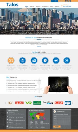 Web Design par harmi_199 pour Talos International Services | Design : #7877899