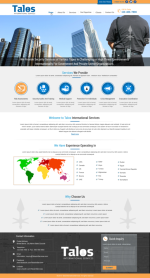 Web Design par harmi_199 pour Talos International Services | Design : #7882628