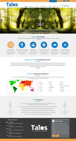 Web Design par harmi_199 pour Talos International Services | Design : #7882629