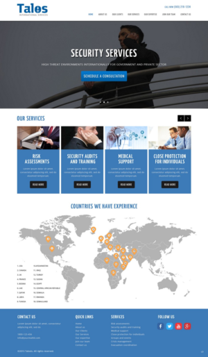 Web Design par pb pour Talos International Services | Design : #7854293
