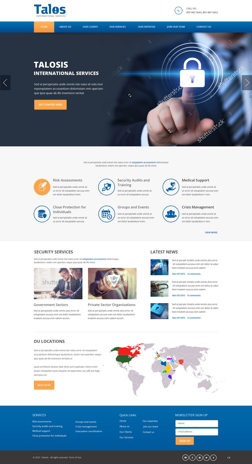 Web Design par pb pour Talos International Services | Design #7854294