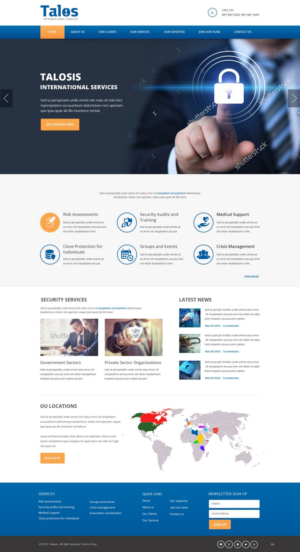 Web Design par pb pour Talos International Services | Design : #7854294
