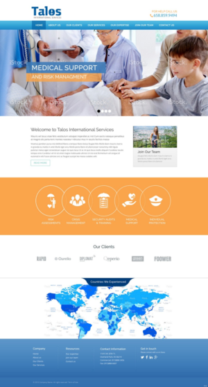 Web Design par pb pour Talos International Services | Design : #7854295