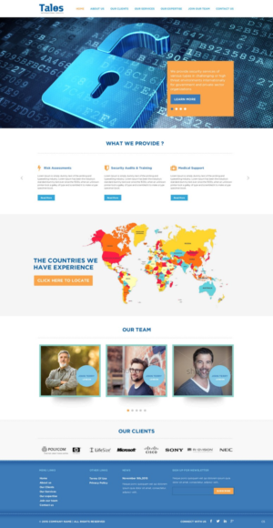 Web Design par pb pour Talos International Services | Design : #7877969
