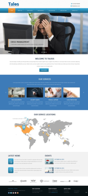 Web Design par pb pour Talos International Services | Design : #7877971