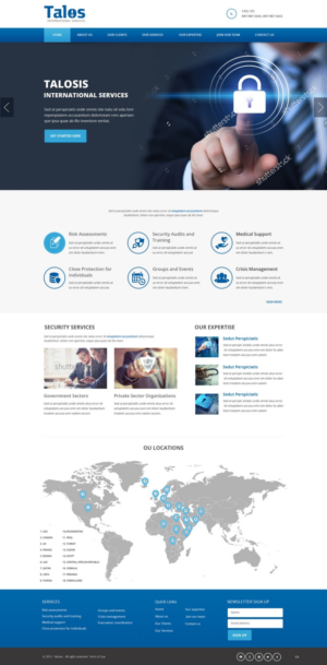 Web Design par pb pour Talos International Services | Design : #7877973