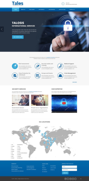 Web Design par pb pour Talos International Services | Design : #7877975