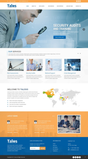 Web Design par pb pour Talos International Services | Design : #7877976