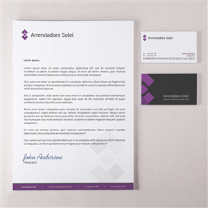 Letterhead Design by HYPdesign for ARRENDADORA SOLEI | Design: #1976126