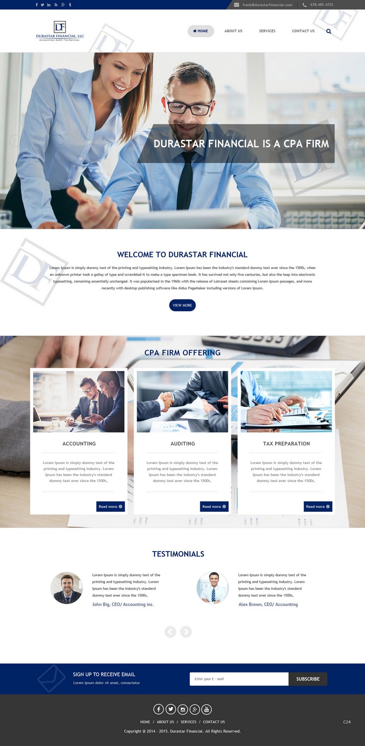 Web Design by pb for Durastar Financial, LLC | Design #7852896