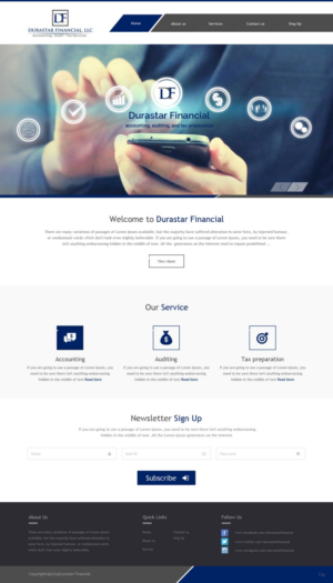 Web-Design von pb für Durastar Financial, LLC | Design: #7852909