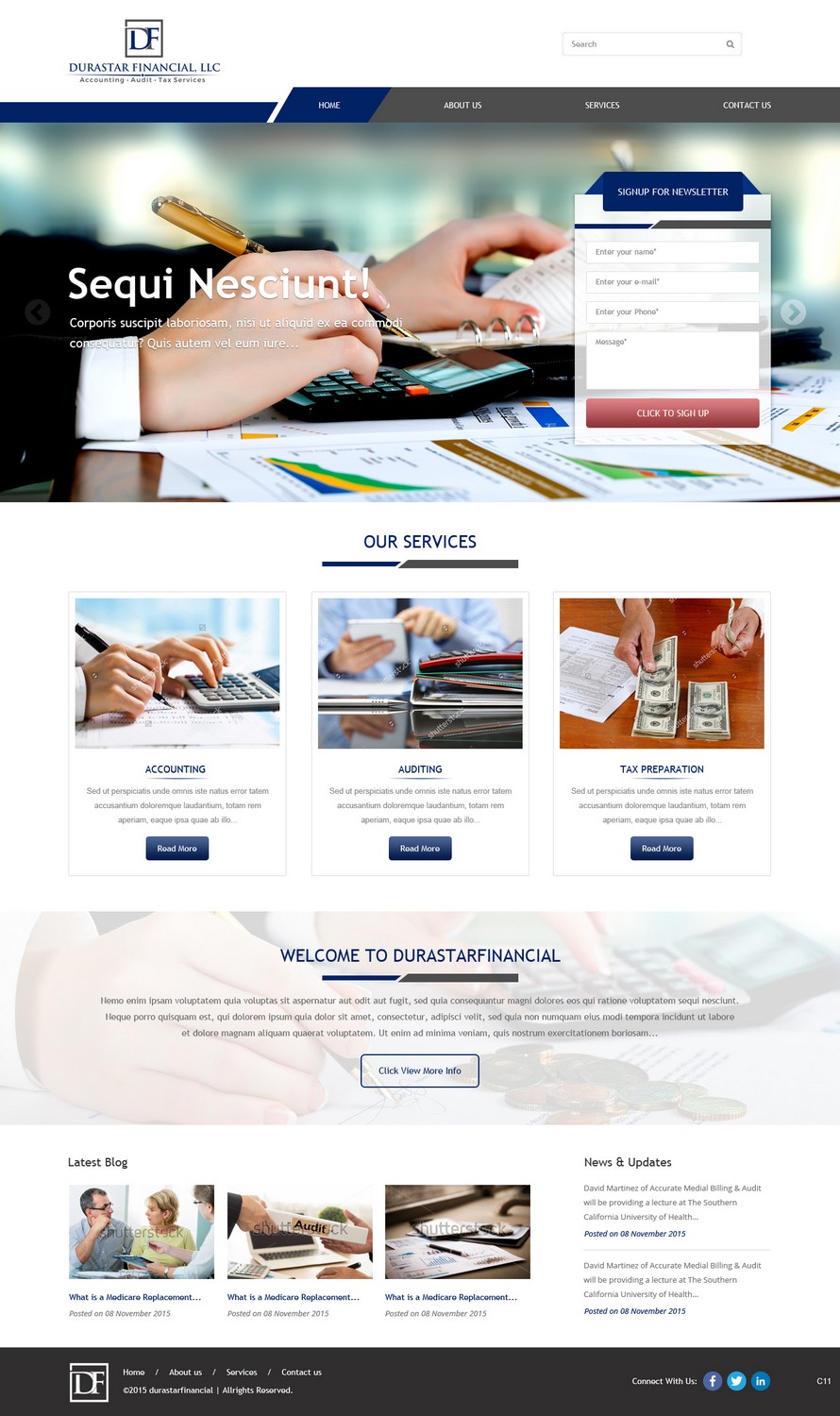 Web Design by pb for Durastar Financial, LLC | Design #7852911