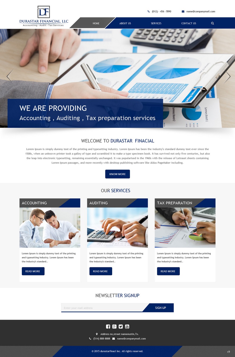 Web Design par pb pour Durastar Financial, LLC | Design #7852961