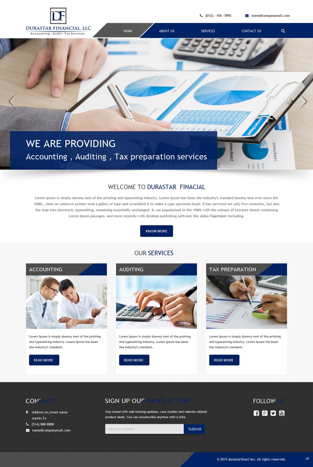 Web Design by pb for Durastar Financial, LLC | Design #7852962