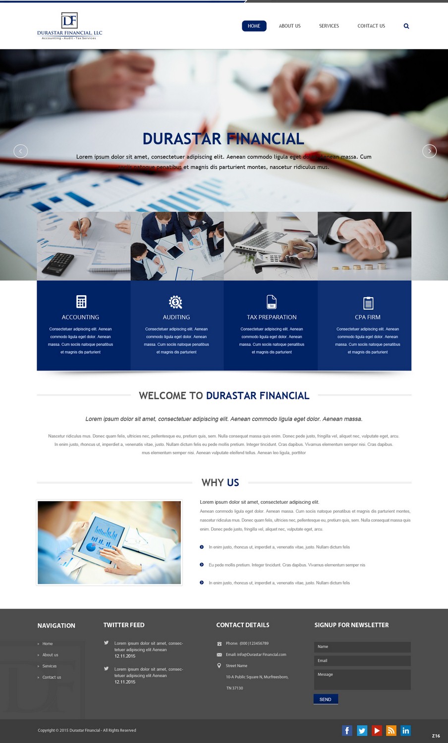 Web Design by pb for Durastar Financial, LLC | Design #7877442