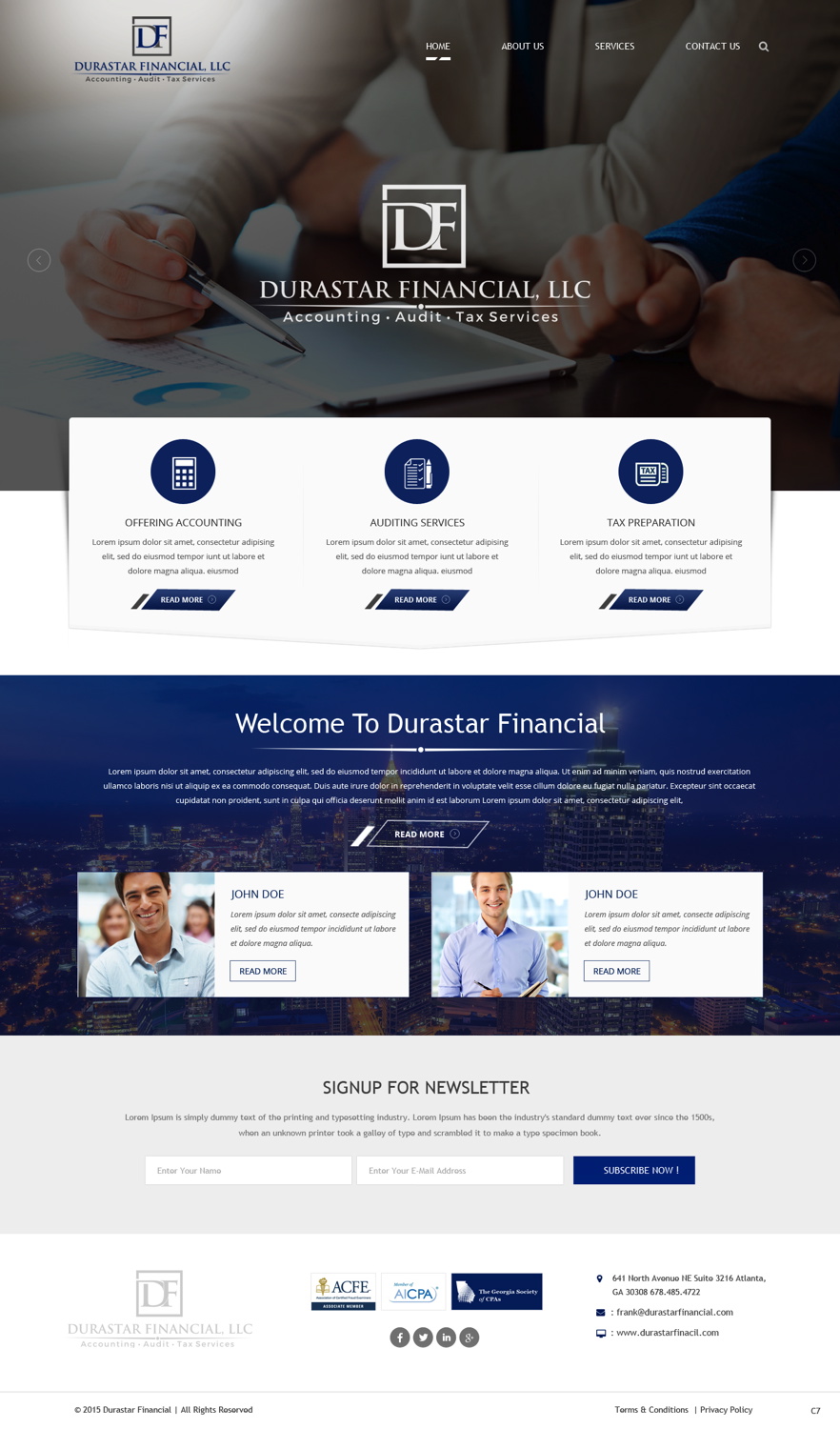Web Design par pb pour Durastar Financial, LLC | Design #8461601