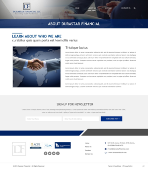 Web-Design von pb für Durastar Financial, LLC | Design: #8472314