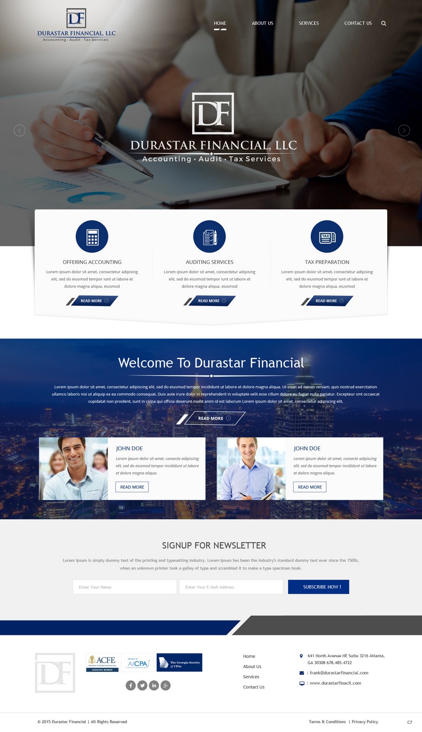 Web Design par pb pour Durastar Financial, LLC | Design #8472318