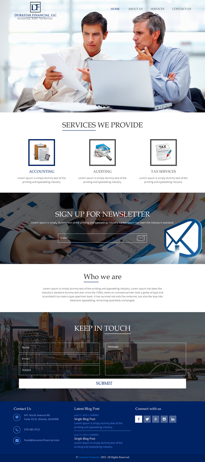 Web Design by rightway for Durastar Financial, LLC | Design #7846843