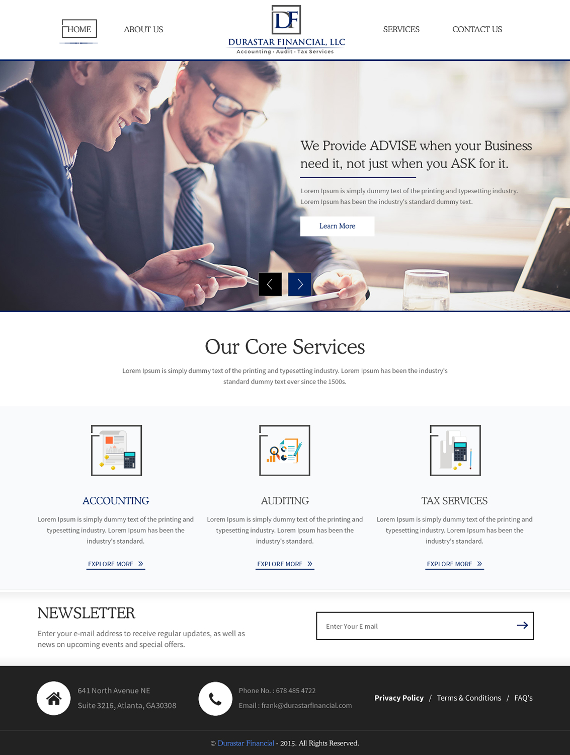 Web Design by rightway for Durastar Financial, LLC | Design #7846859