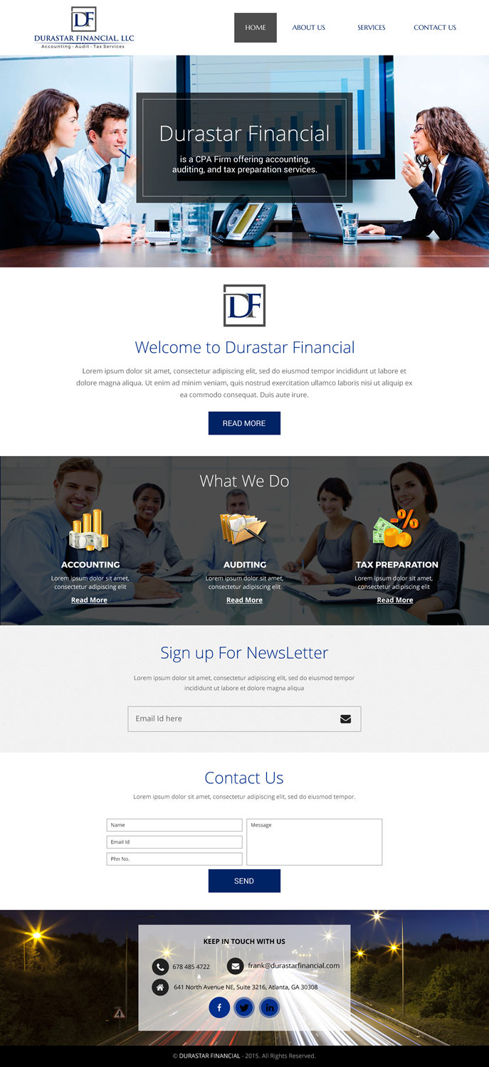 Web Design by rightway for Durastar Financial, LLC | Design #7846883