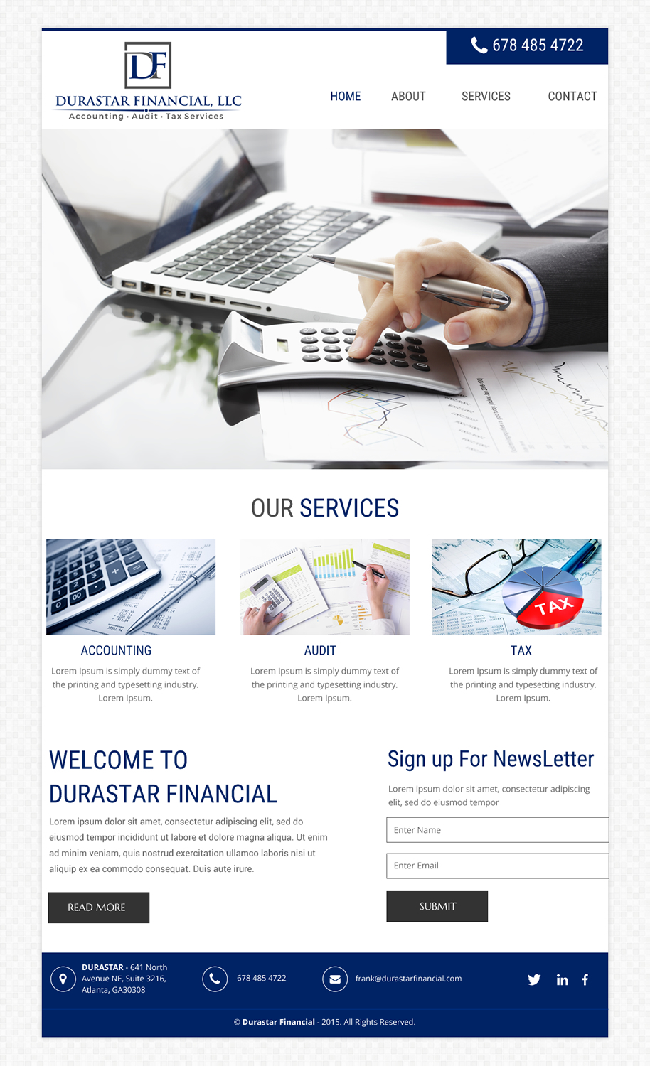 Web Design by rightway for Durastar Financial, LLC | Design #7846895