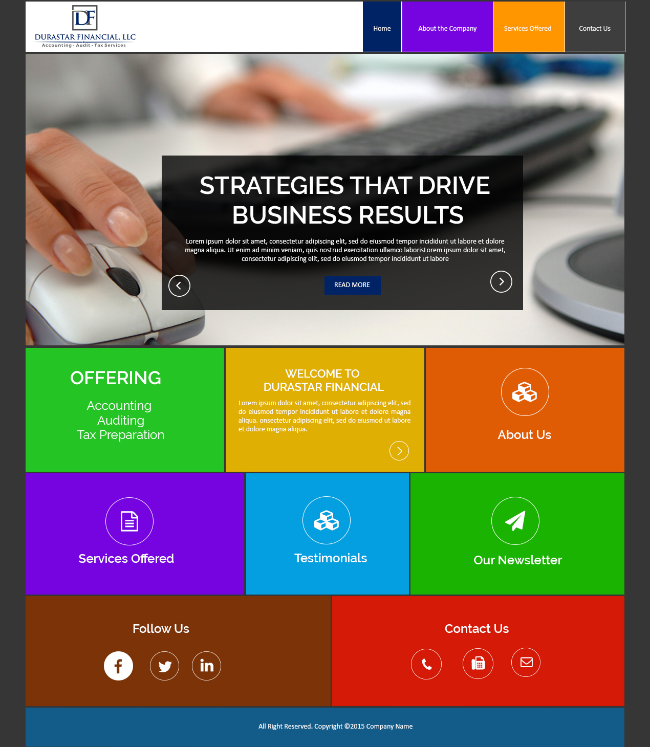 Web-Design von Creations Box 2015 für Durastar Financial, LLC | Design #7847165