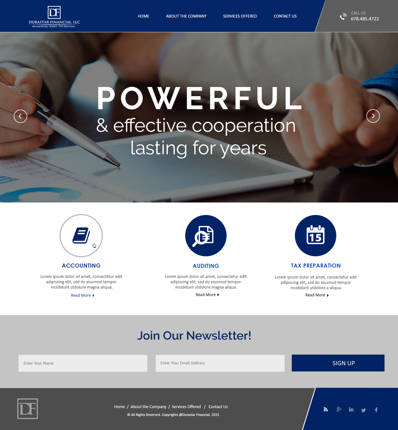 Web Design by Creations Box 2015 for Durastar Financial, LLC | Design #7868575
