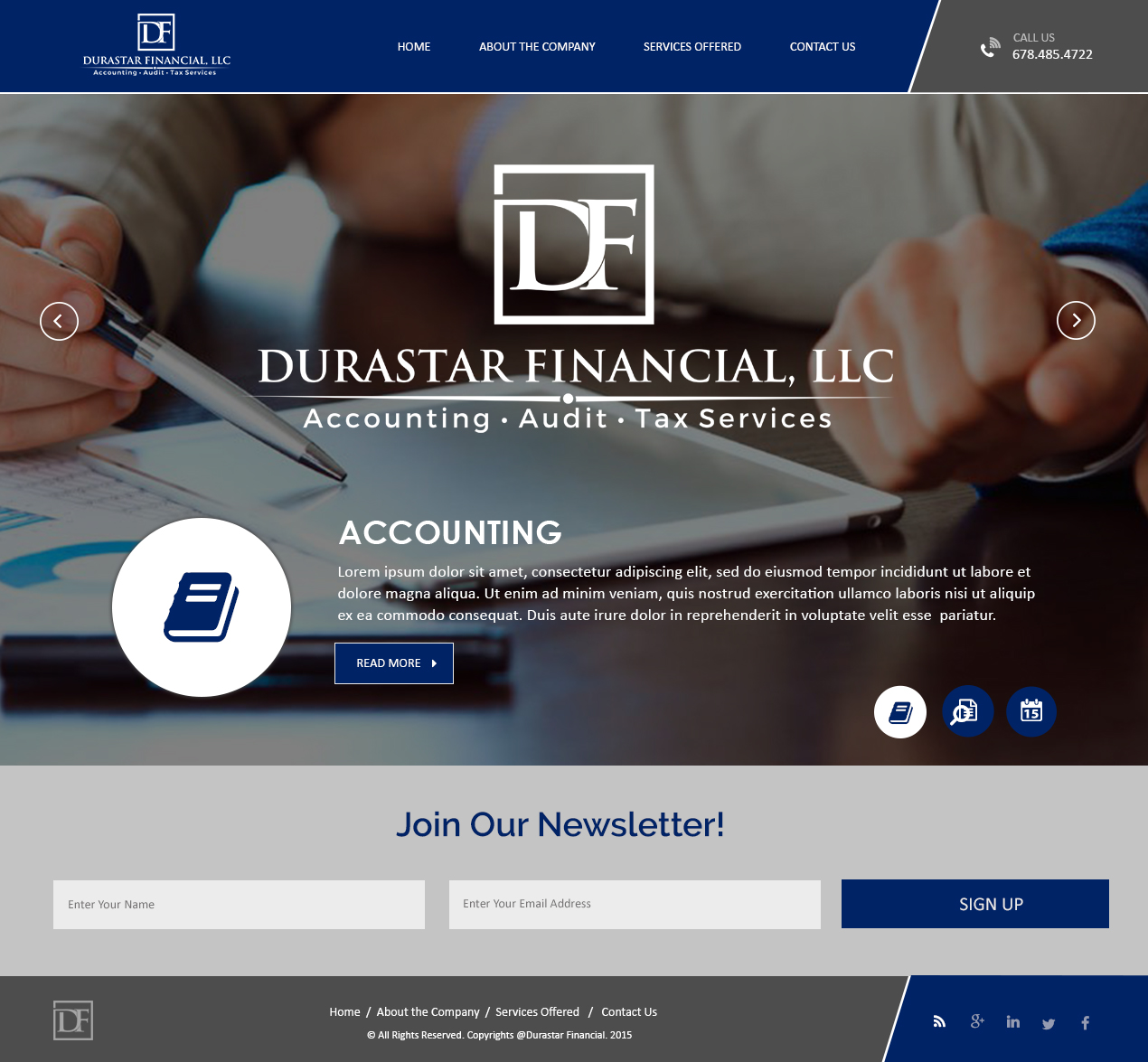 Web Design by Creations Box 2015 for Durastar Financial, LLC | Design #7868576