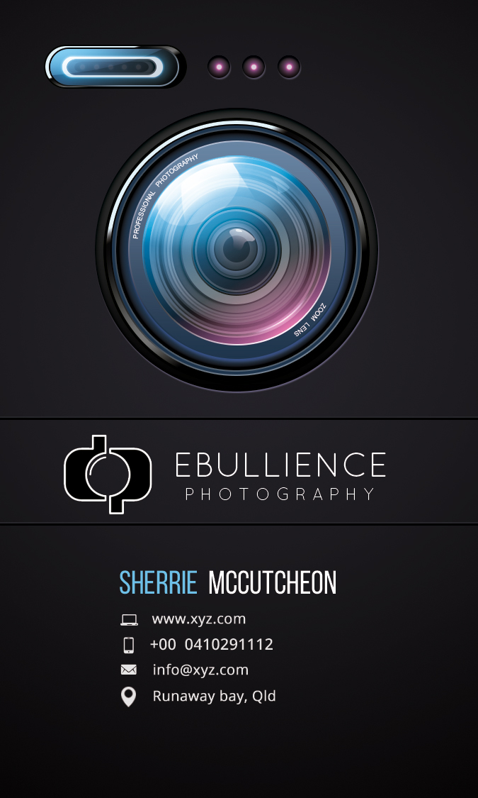 Business Card Design by Material Design for Ebullience photography By Shez | Design #7883200