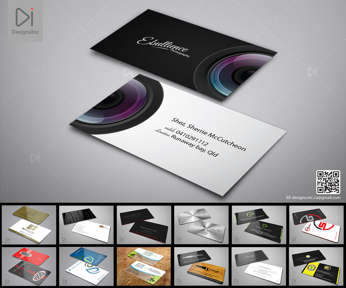 Business Card Design by Design Inc for Ebullience photography By Shez | Design #7848331