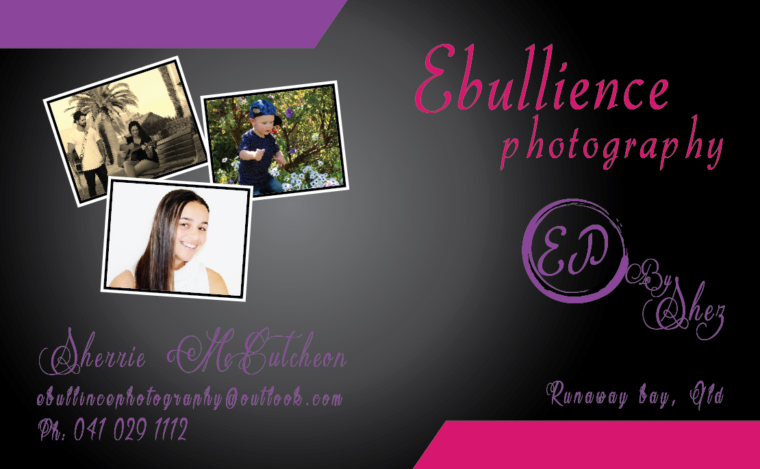 Visitenkarten-Design von shyamalart für Ebullience photography By Shez | Design #7905023