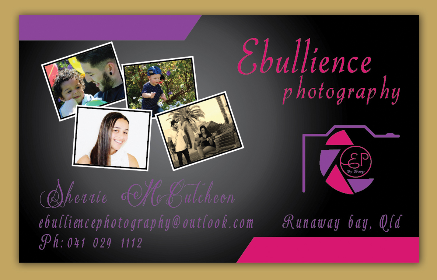 Business Card Design by shyamalart for Ebullience photography By Shez | Design #7929754