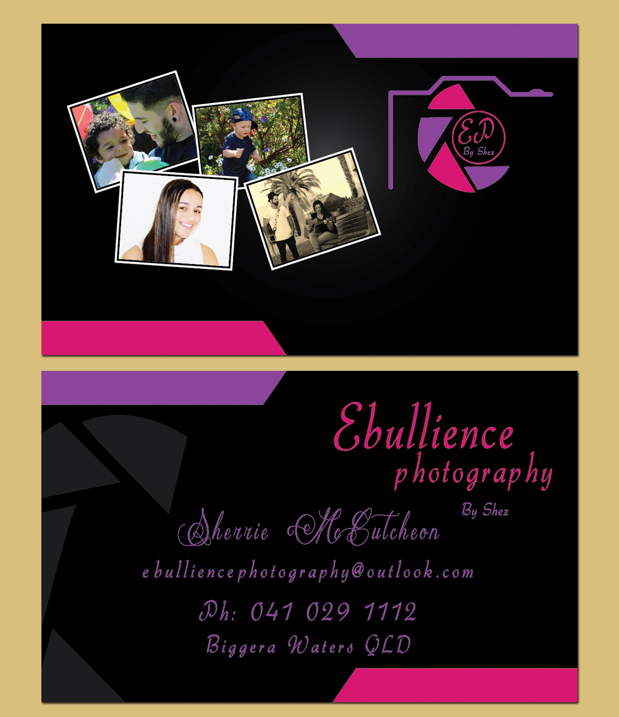 Business Card Design by shyamalart for Ebullience photography By Shez | Design #7995113