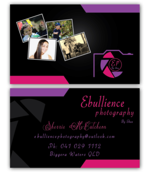 Business Card Design by shyamalart for Ebullience photography By Shez | Design: #8000128