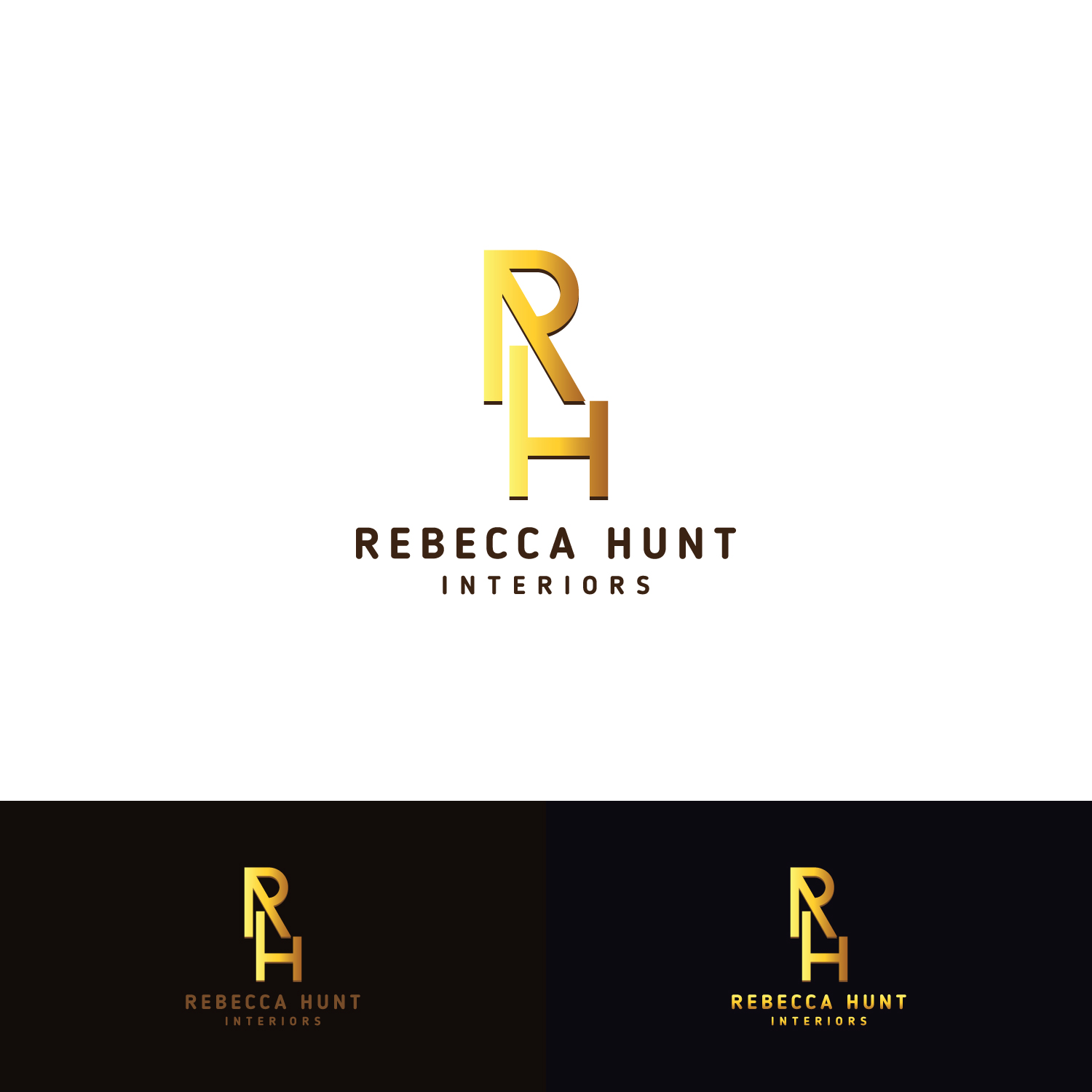 Logo Design by anshtoyj for Rebecca Hunt Intetiors | Design #7848181