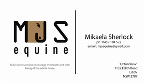 Business Card Design by Sandaru for MJS Equine | Design: #1943890