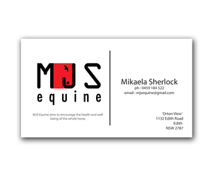 Business Card Design by Sandaru for MJS Equine | Design: #1961820