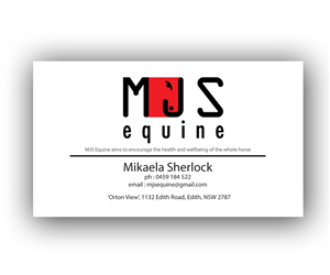 Business Card Design by Sandaru for MJS Equine | Design: #1961827