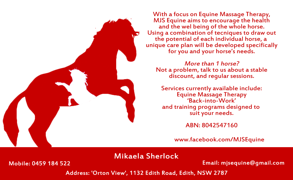 Business Card Design by DesignerDan for MJS Equine | Design #1952230
