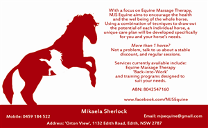 Business Card Design by DesignerDan for MJS Equine | Design: #1952230
